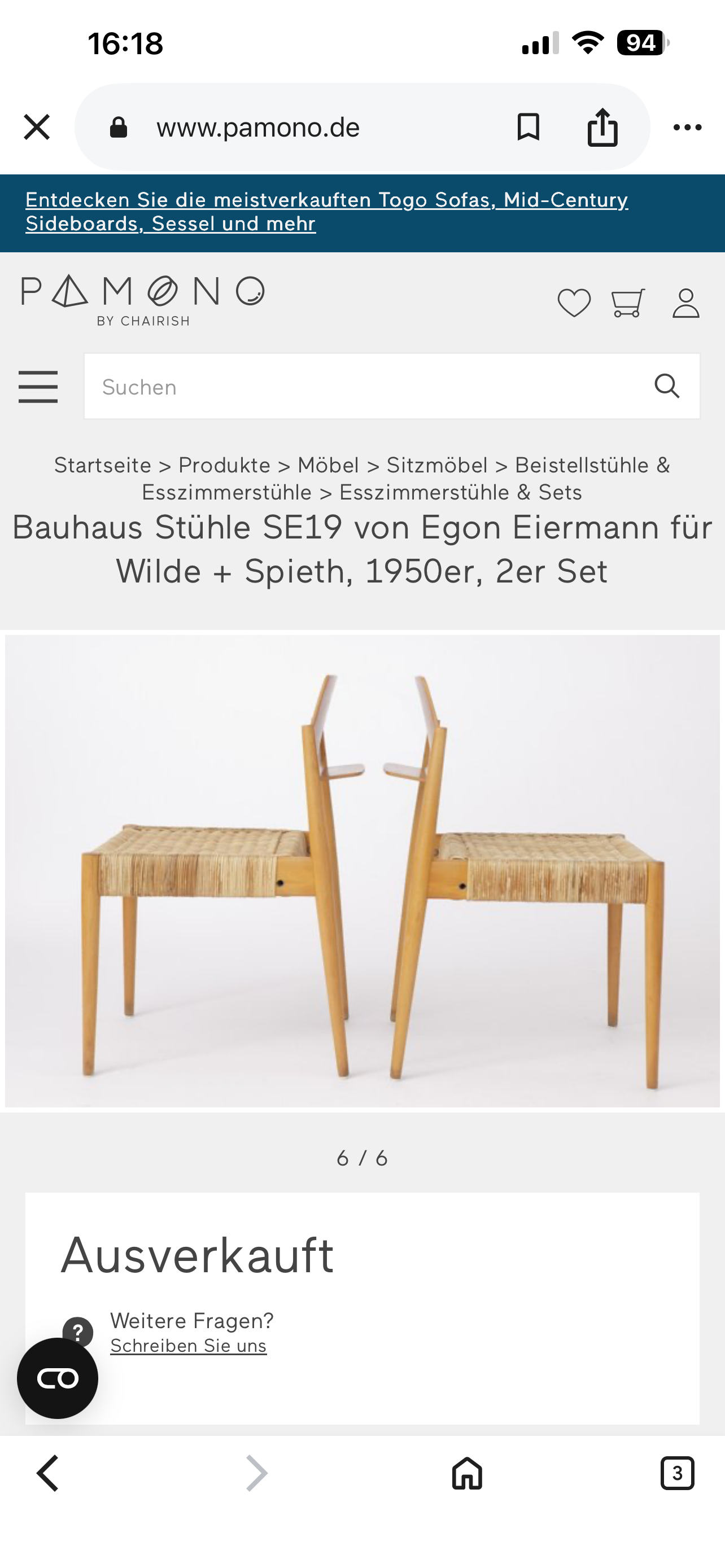 Bauhausstuhl SE19