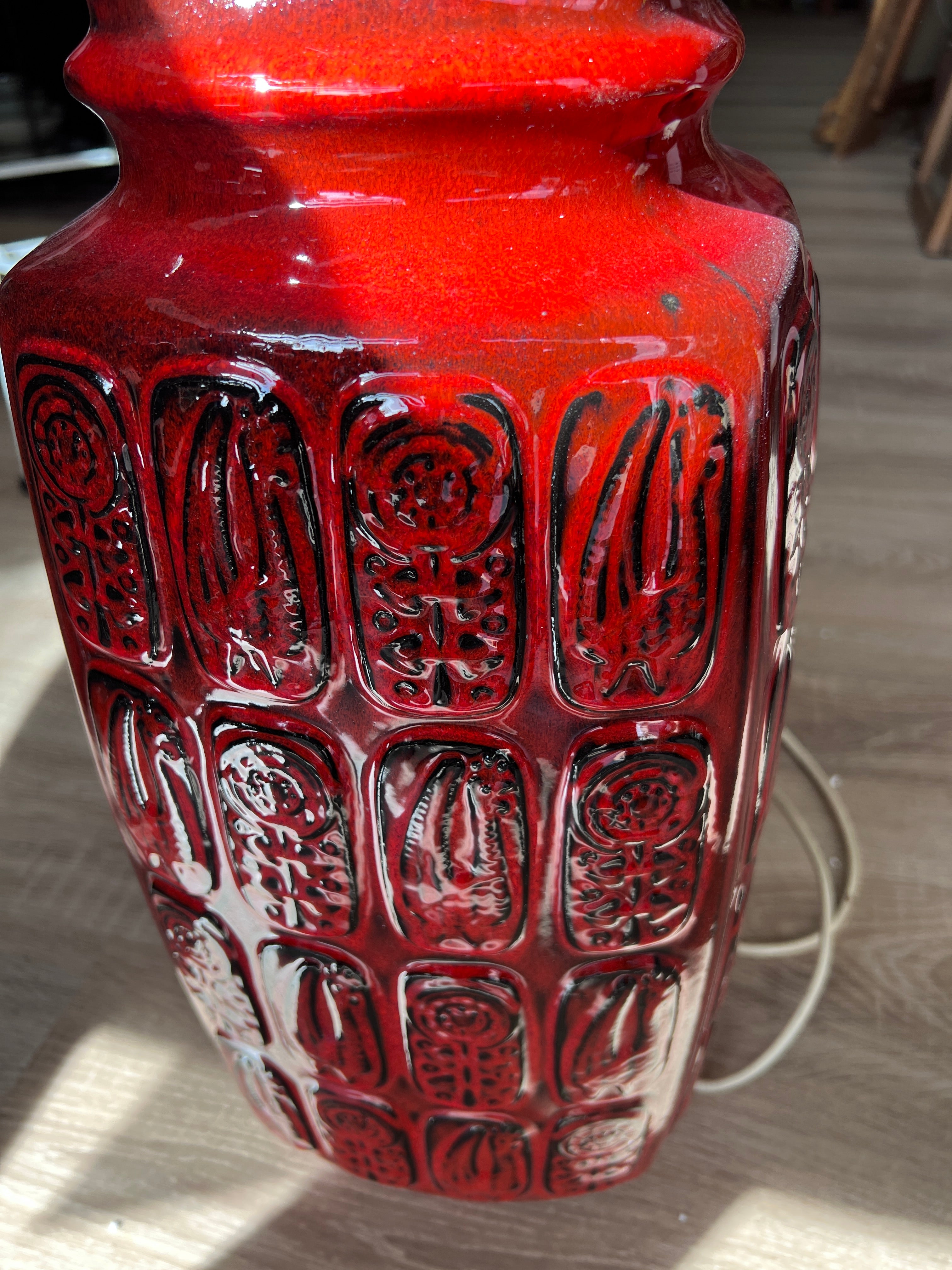 Bodenvase von Bodo Mans für Bay, als Lampe