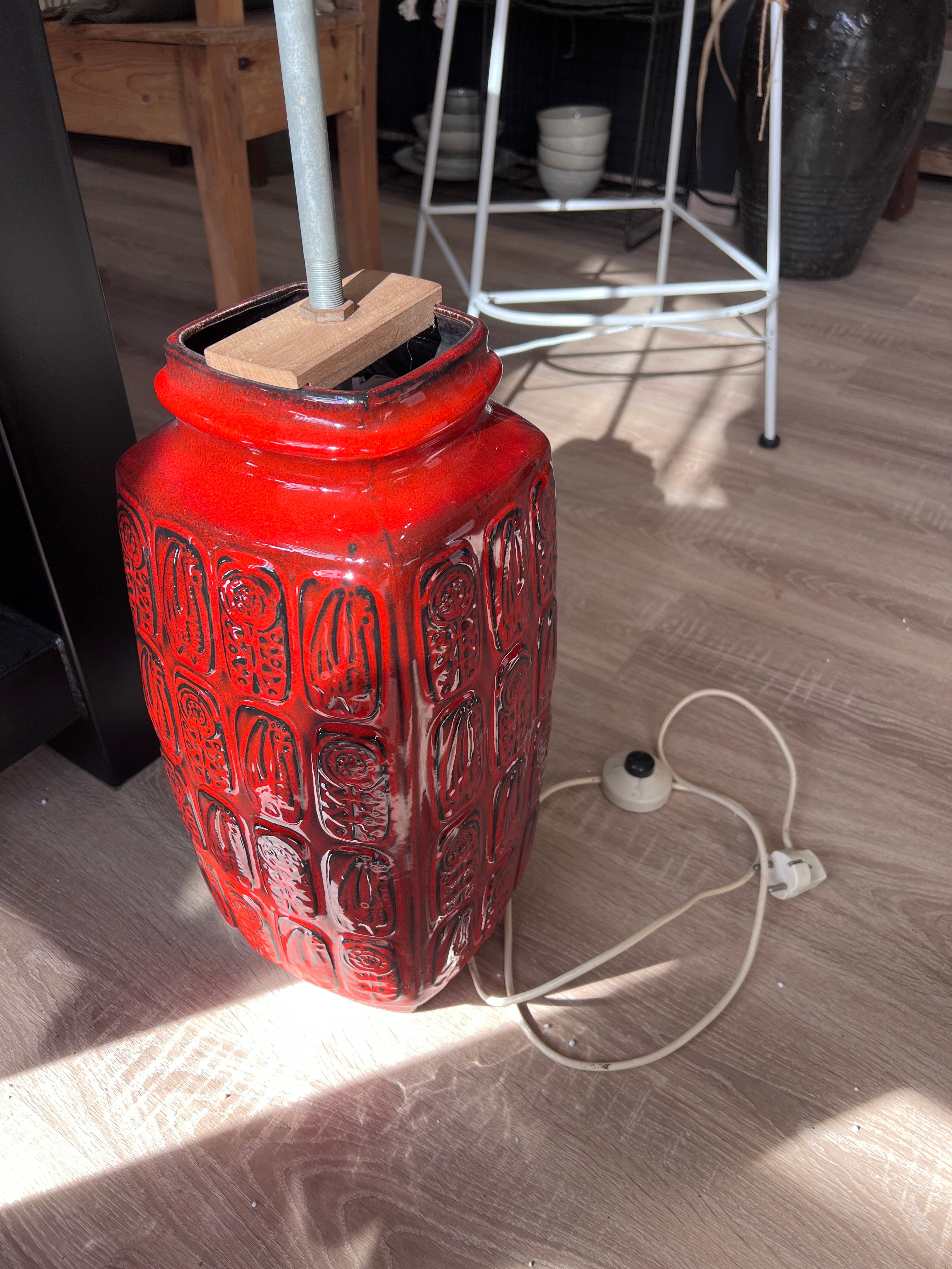 Bodenvase von Bodo Mans für Bay, als Lampe