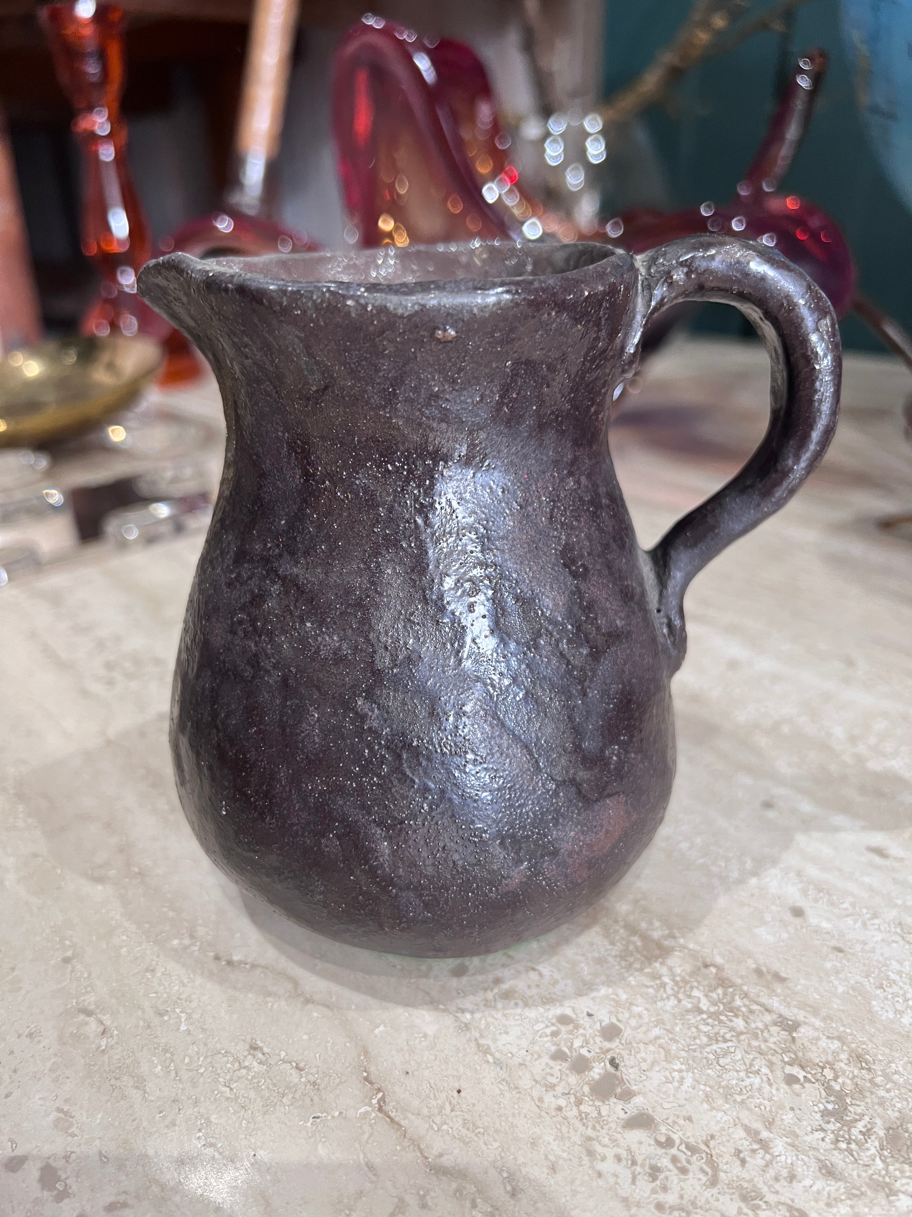 Keramikvase dunkelbraun
