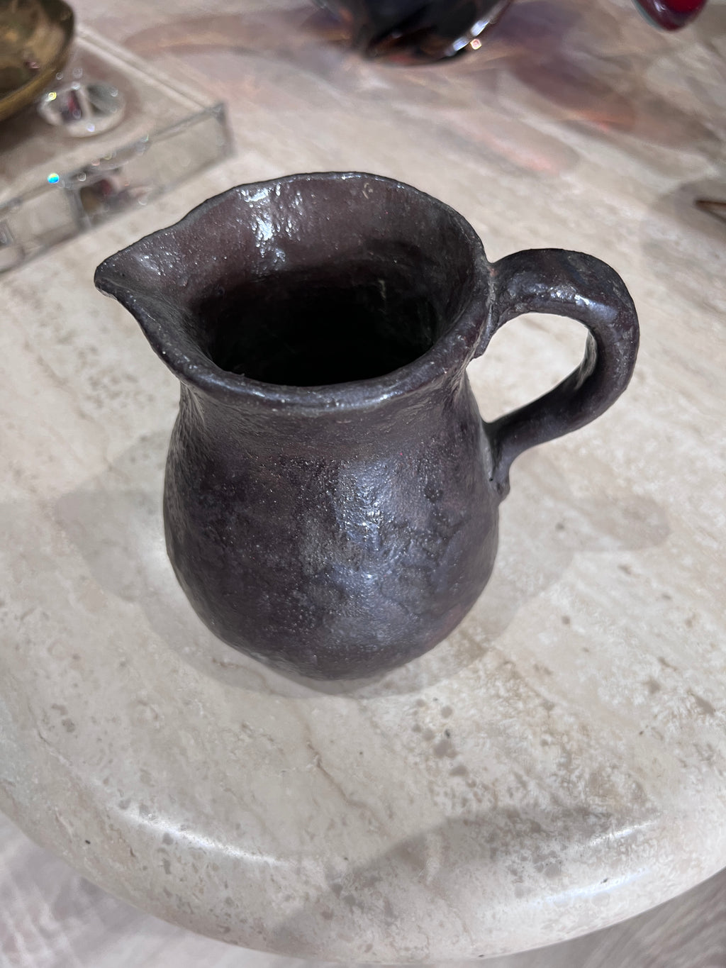 Keramikvase dunkelbraun