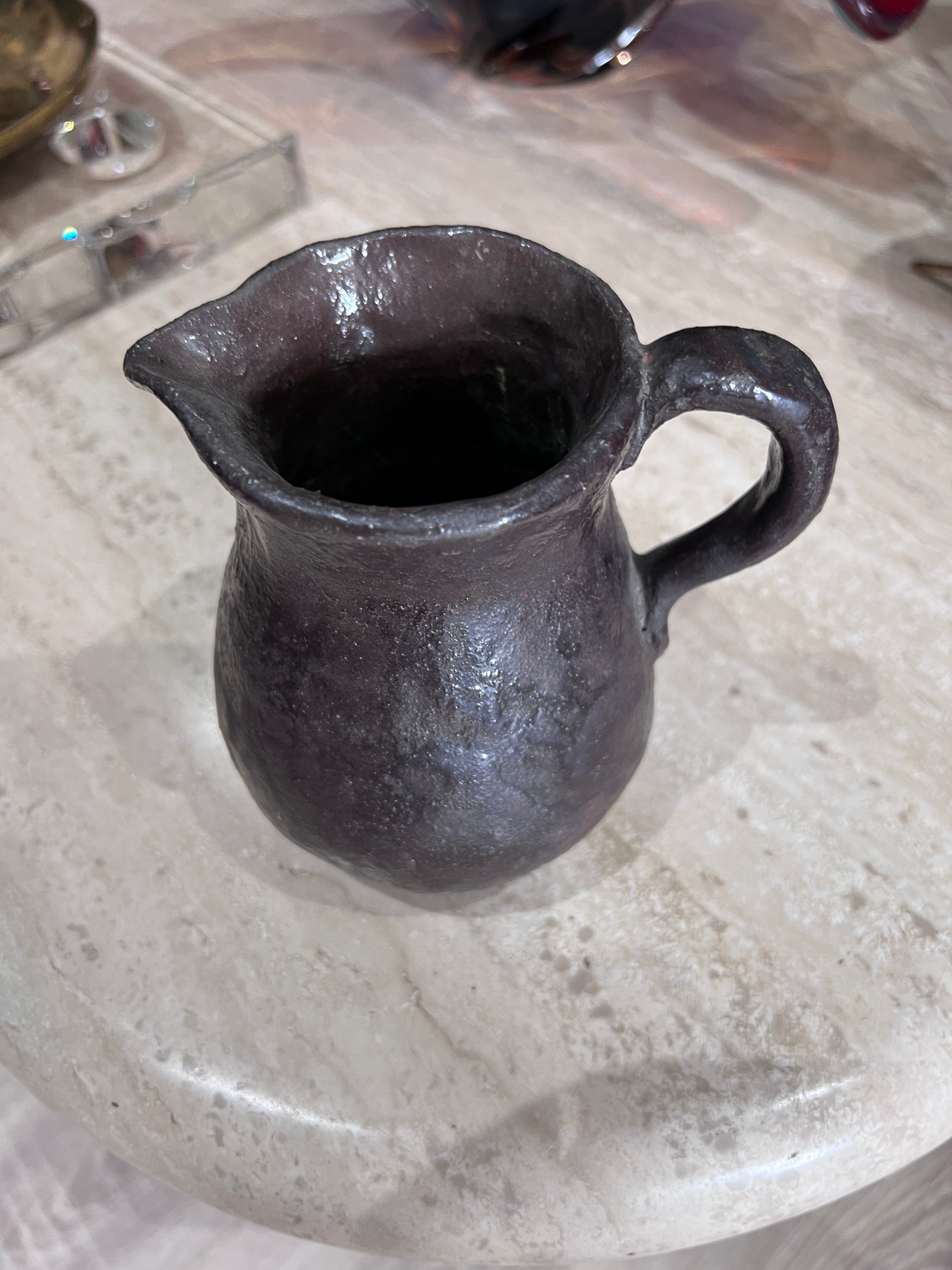Keramikvase dunkelbraun