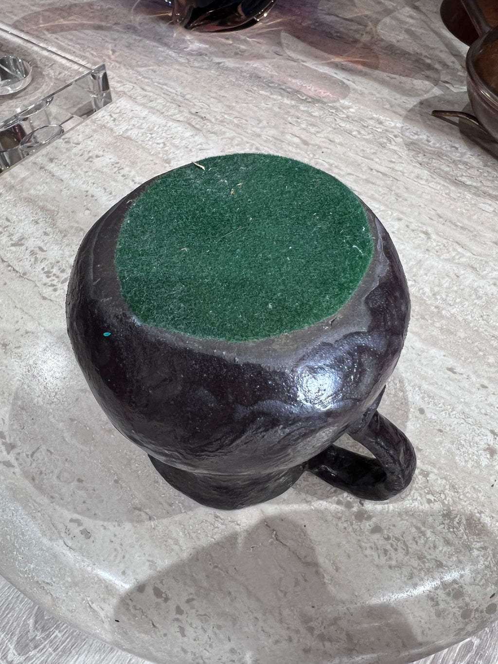 Keramikvase dunkelbraun