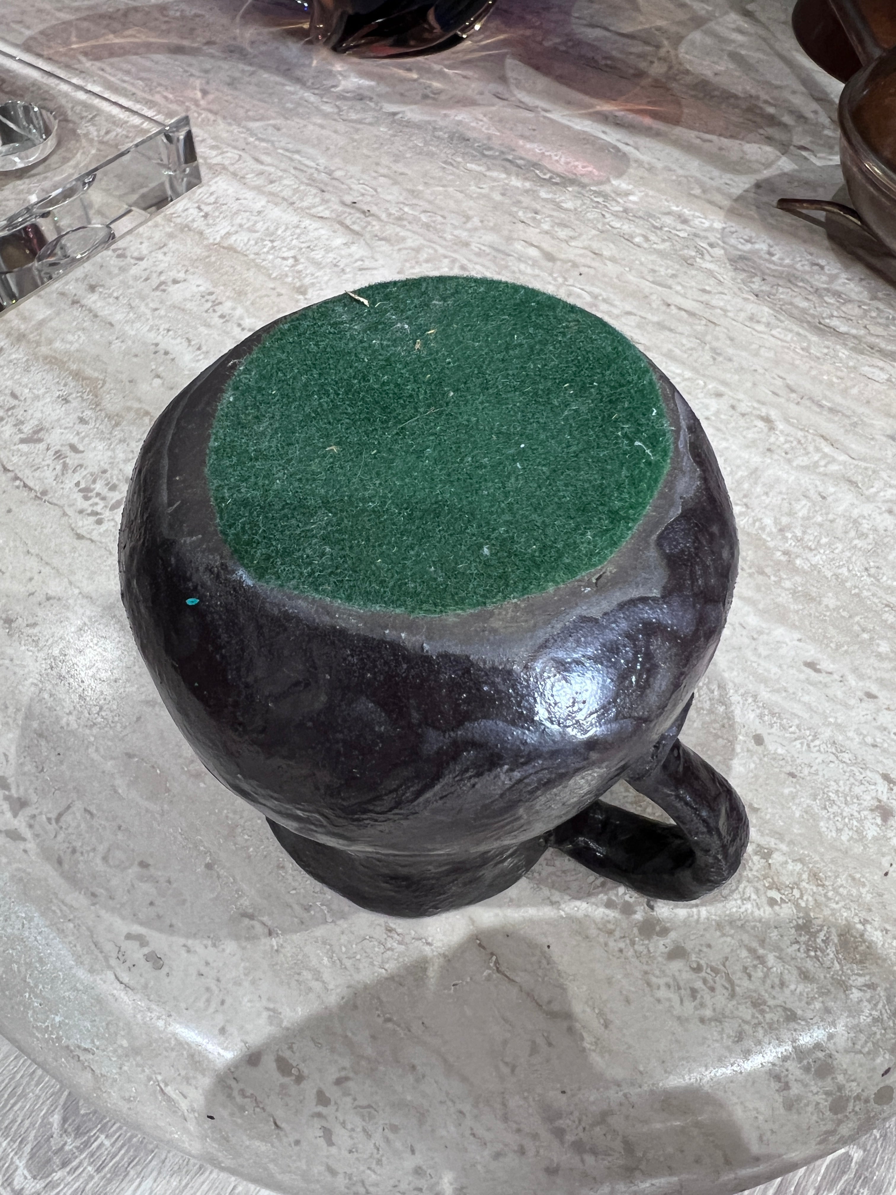 Keramikvase dunkelbraun