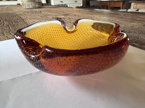 Aschenbecher aus Muranoglas, orange