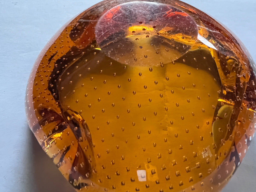 Aschenbecher aus Muranoglas, orange