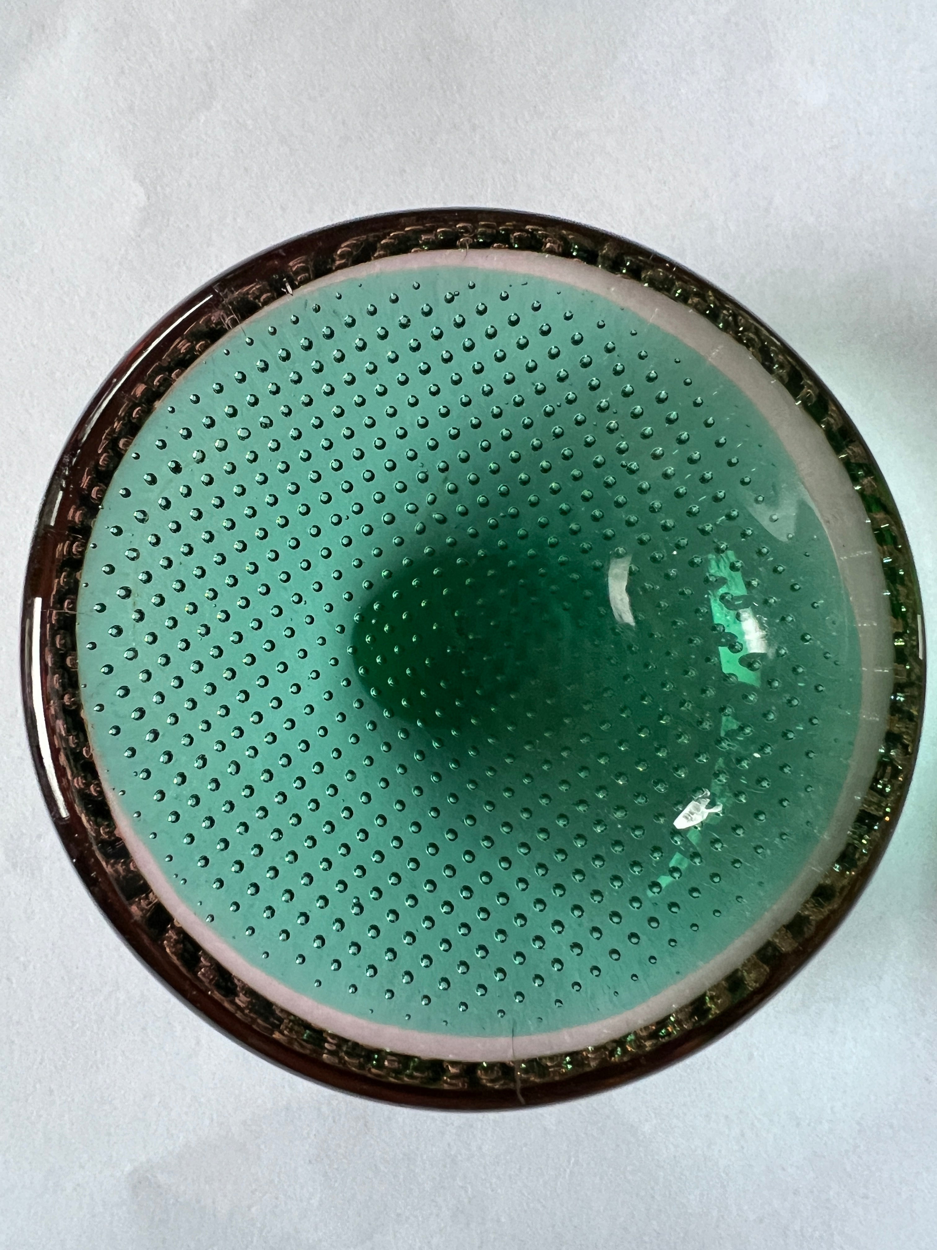 Schälchen aus Muranoglas grün/orange