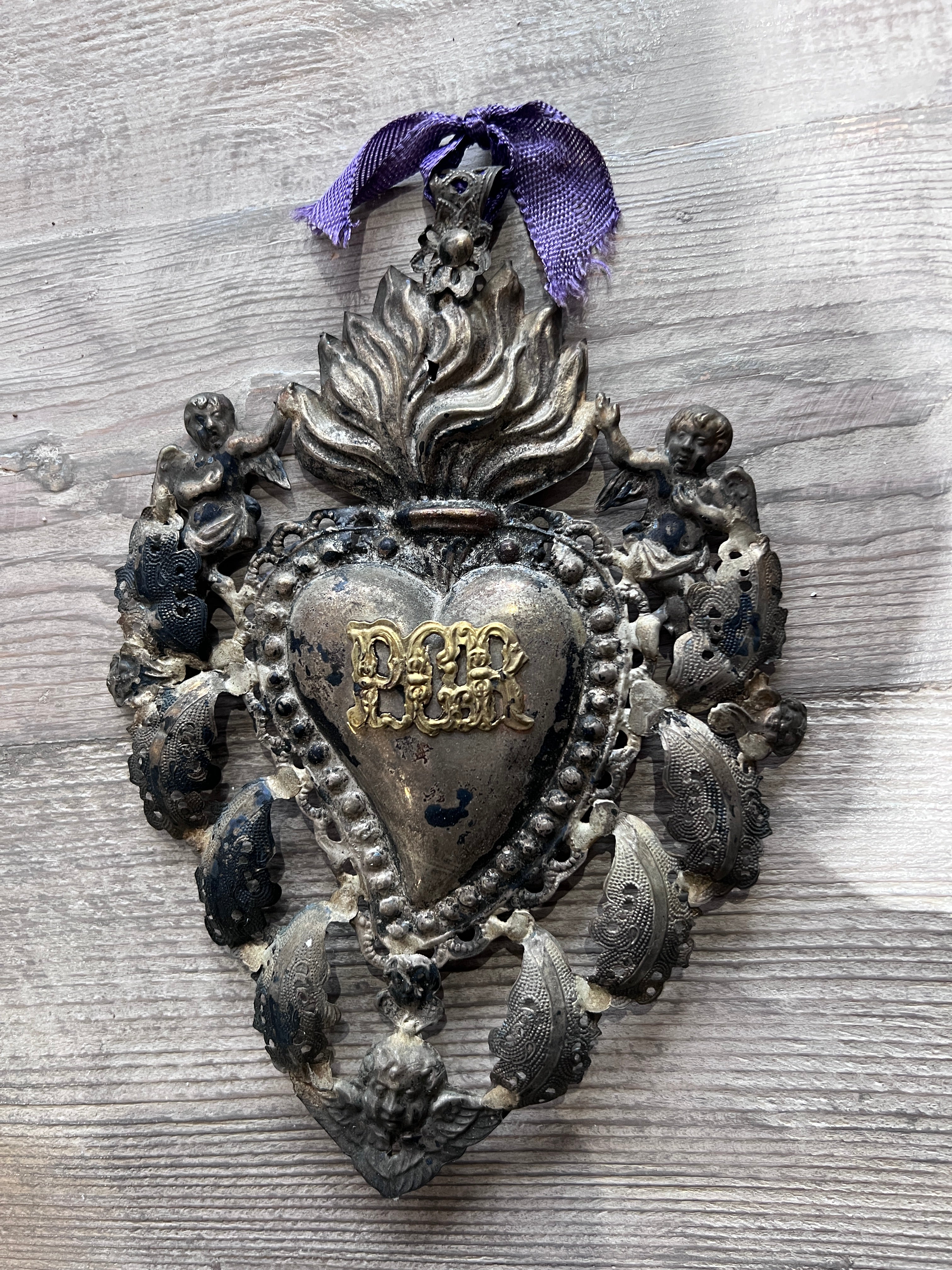 Ex Voto Herz mit Engeln PGR